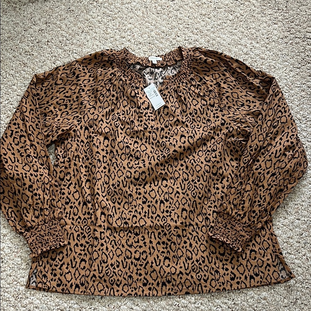 Maurices Animal Print Poplin Long Sleeve